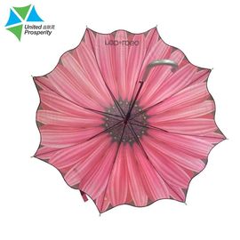 Nhỏ gọn mạnh tự động mở ô dù màu hồng dài 70-100cm cho những ngày mưa