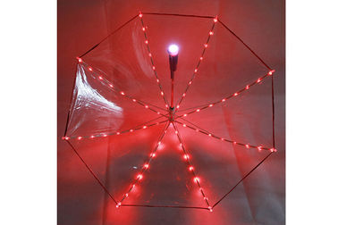 Cô gái tùy chỉnh Chiếc ô nhỏ màu đỏ Dễ dàng Hướng dẫn sử dụng Mở 19 inch với đèn LED trên Mẹo