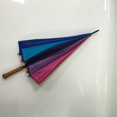 16 Màu Rainbow Umbrella Metal Shaft Cây cầm Pongee Cover