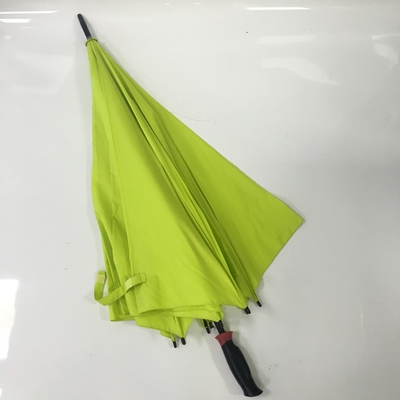Windproof Black Compact Golf Parasol / Compact Golf Raincoat với tay cầm thẳng