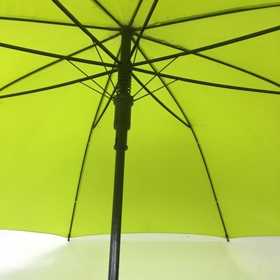 Windproof Black Compact Golf Parasol / Compact Golf Raincoat với tay cầm thẳng