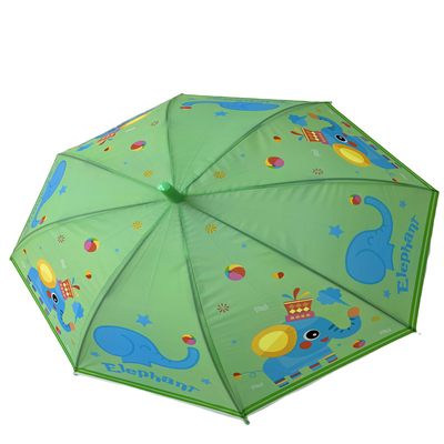 OEM Dome Catoon Kids Umbrella Với Cánh kim loại Và sườn sợi thủy tinh