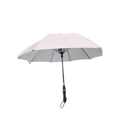 Màu sắc tùy chỉnh Logo Pongee Fan ngoài trời ô Thép tráng khung sợi thủy tinh