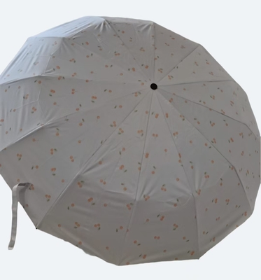 UPF 50 tự động mở / đóng Pongee UV bãi biển dù 23 inch 12 xương sườn mạnh mẽ chống gió