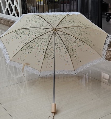 Super Lightweight 2 Chuyển lại chuồng mưa khung satin sợi thủy tinh xương sườn hướng dẫn mở 19 inch 8 tấm
