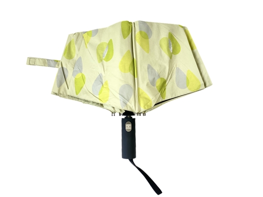 3 In kỹ thuật số gấp áo khoác màu đen UV 190t Pongee gió chống mưa ô