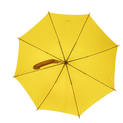 chất lượng cao 23 Inch Windproof Auto Open Stick Umbrella Với Cánh gỗ Và Sợi thủy tinh