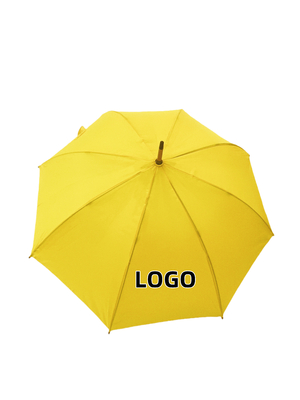 chất lượng cao 23 Inch Windproof Auto Open Stick Umbrella Với Cánh gỗ Và Sợi thủy tinh