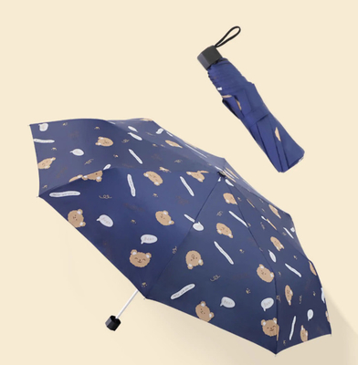 8 xương sườn Đèn chống gió Hướng dẫn mở đóng Creative Umbrella With Black UV Coat 190t Pongee