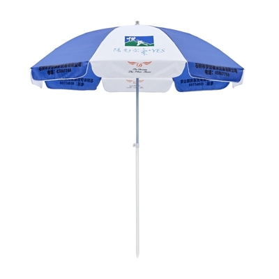 Chất chống mờ UPF 50+ chống gió Máy dù bãi biển mở với khung trục kim loại