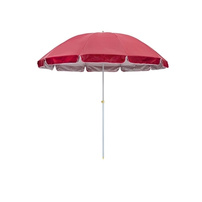 Bảo vệ tia cực tím 42 inch Metal Shaft bãi biển ô với lớp phủ bạc