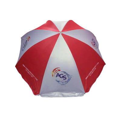 Chất chống mờ UPF 50+ chống gió Máy dù bãi biển mở với khung trục kim loại