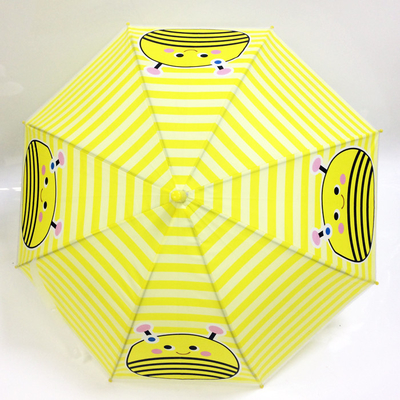 Cute Bee Compact Umbrella For Kids Chome Bọc khung tay cầm dâu tây Logo tùy chỉnh