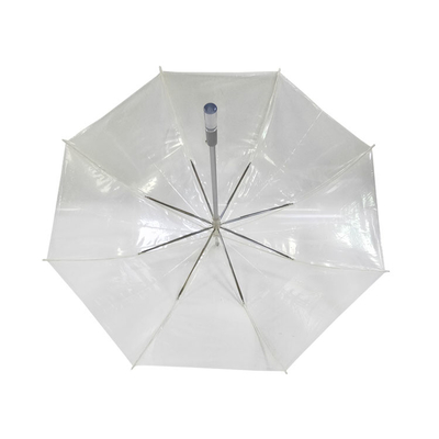 Chiếc ô mái che rõ ràng cho mưa sườn sợi thủy tinh và thiết kế tùy chỉnh 23 inch với trục nhôm