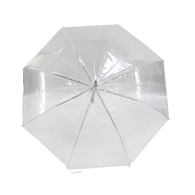 Chiếc ô mái che rõ ràng cho mưa sườn sợi thủy tinh và thiết kế tùy chỉnh 23 inch với trục nhôm