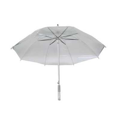 Chiếc ô mái che rõ ràng cho mưa sườn sợi thủy tinh và thiết kế tùy chỉnh 23 inch với trục nhôm