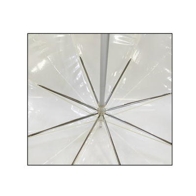 Chiếc ô mái che rõ ràng cho mưa sườn sợi thủy tinh và thiết kế tùy chỉnh 23 inch với trục nhôm
