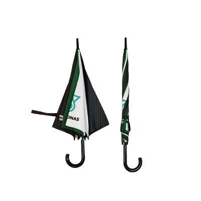 27 inch x8k Màu đen Matt Fiberglass Frame Golf Umbrella Quảng cáo Umbrella Màu sắc Knitting Logo tùy chỉnh