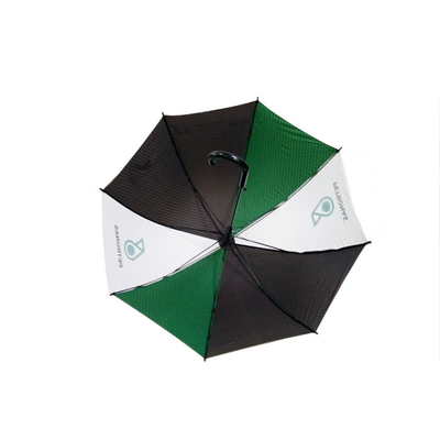 27 inch x8k Màu đen Matt Fiberglass Frame Golf Umbrella Quảng cáo Umbrella Màu sắc Knitting Logo tùy chỉnh