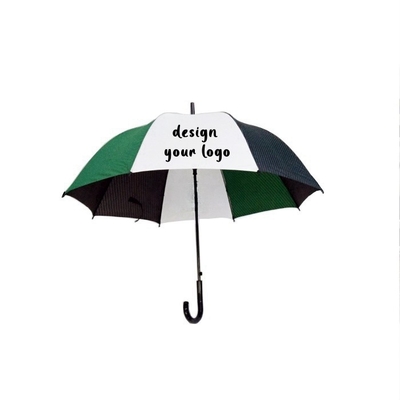 27 inch x8k Màu đen Matt Fiberglass Frame Golf Umbrella Quảng cáo Umbrella Màu sắc Knitting Logo tùy chỉnh