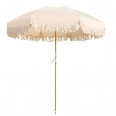 Vải UV bãi biển ô che mặt trời 210T Oxford vải với lớp phủ bạc Logo chấp nhận được