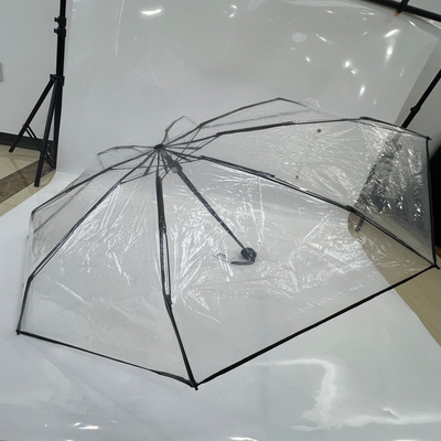 21 inch 5 phủ gấp ô trong suốt cho mưa chức năng mở thủ công