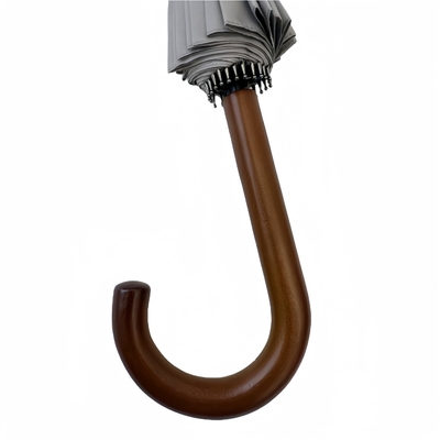 23 inch Super Windproof Wooden Handle Umbrella với 190T Pongee Fabric 24 Ribs và đường kính mở 104cm