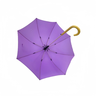 Giữ khô 23 inch thẳng cầm gỗ ô Brolly với 8 xương sườn siêu chống gió và ánh sáng