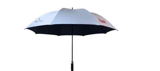 190T Pongee vải golf ô với lớp phủ bạc, xương sườn kim loại và khung sợi thủy tinh