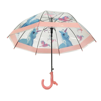 19 inch Kids Compact Umbrella with POE Fabric and Unicorn Printing Incidental Whistle (Mặt dù nhỏ dành cho trẻ em)