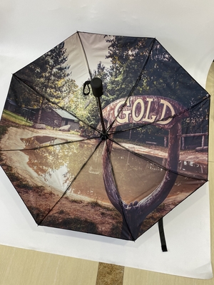 Ô (21 inch) Dù gấp 3 tự động mở và đóng với thiết kế thời trang hai lớp