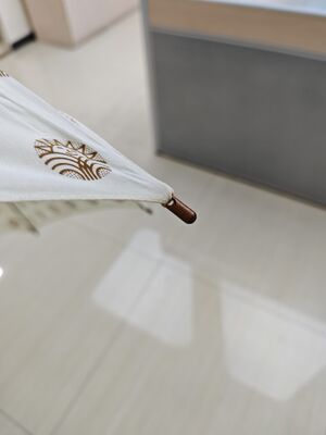 23 inch ô tô mở gậy dù với vải lanh bông và sườn sợi thủy tinh cho bảo vệ mưa thanh lịch