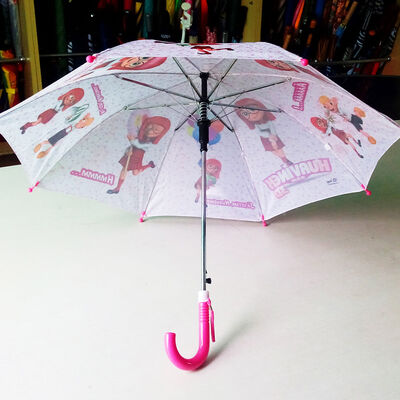 Ô dù nhỏ gọn dành cho trẻ em có tay cầm bằng nhựa và đường kính mở dưới 90cm có tính năng in tùy chỉnh cho trẻ em