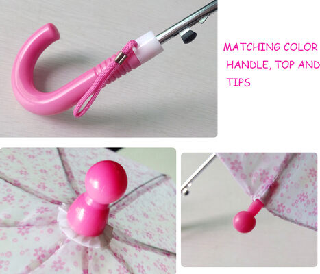 Mở đường kính dưới 90 Kids Compact ô bao gồm tay cầm nhựa Metal Frame và Metal Shaft hoàn hảo cho hàng ngày