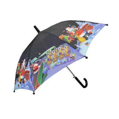 Mẫu Giáng sinh J Shape Handle 19 &quot;* 8K Kids Compact Umbrella