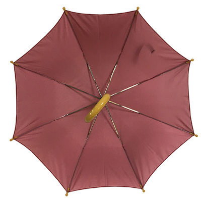 Tay cầm cong bằng nhựa 190T Polyester Kids Compact Umbrella 16 '' * 8K