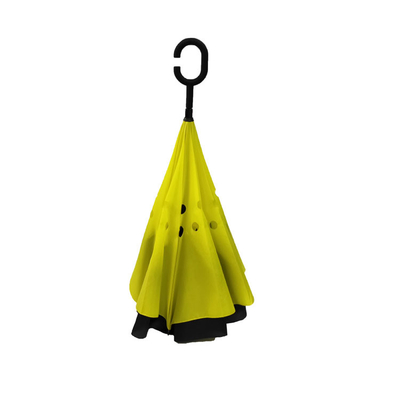 Polyester 190T C Móc Upside Down Reverse Umbrella