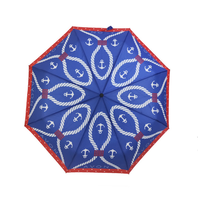 Tùy chỉnh Pongee Auto Open Windproof Umbrella 3 Folding cho Phụ nữ