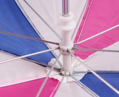 Sổ tay hướng dẫn sử dụng trục kim loại 8mm Solid Color Pongee Open Kids Umbrella