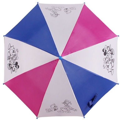 Sổ tay hướng dẫn sử dụng trục kim loại 8mm Solid Color Pongee Open Kids Umbrella