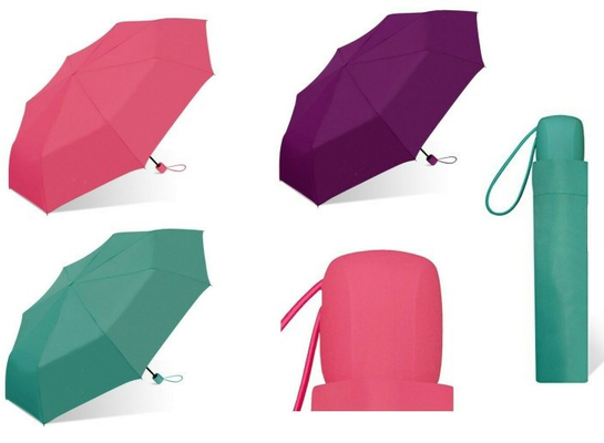 42 '' ARC Mini Folding Solid Color Manual Open Umbrella