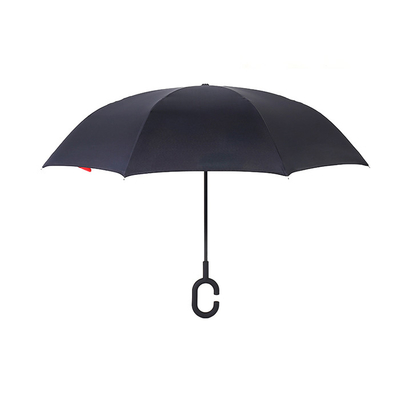C Handle 190T Reverse Inverse Umbrella Double Layer Inside Out Vòng cung chống gió 49 &quot;