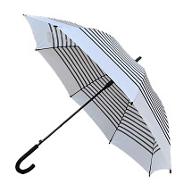 23 inch 8 sườn sợi thủy tinh tự động mở gậy dù với hình J cao su bọc tay cầm nhựa