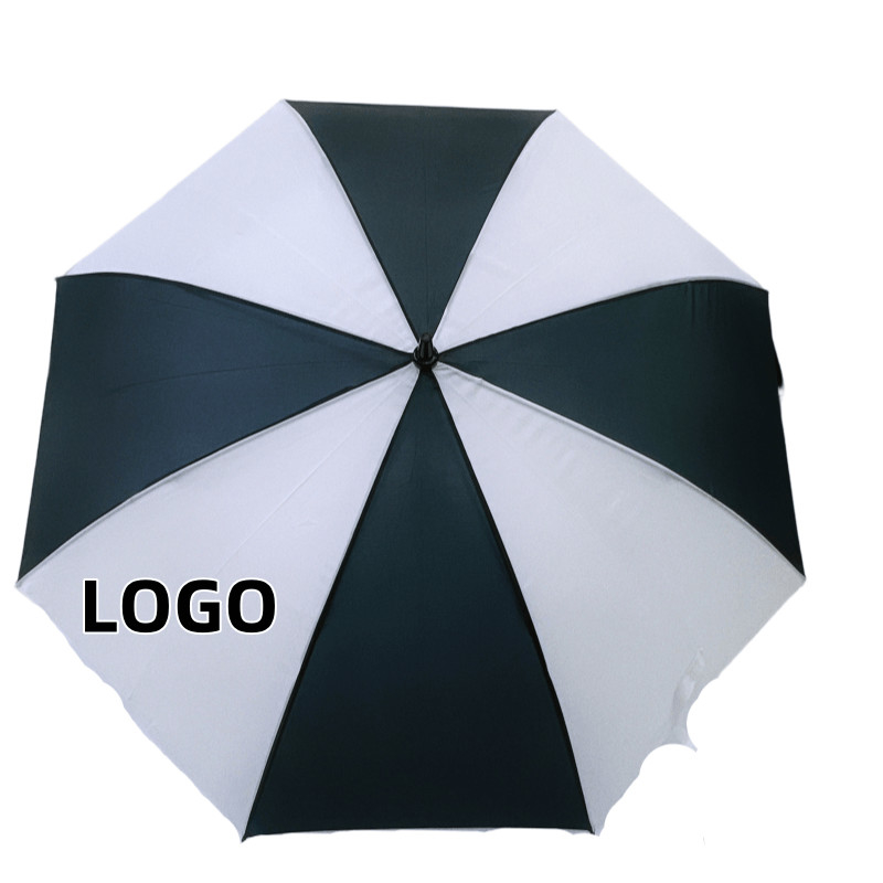 27 inch 8 xương sườn Logo tùy chỉnh quảng cáo ô golf với khung và trục sợi thủy tinh