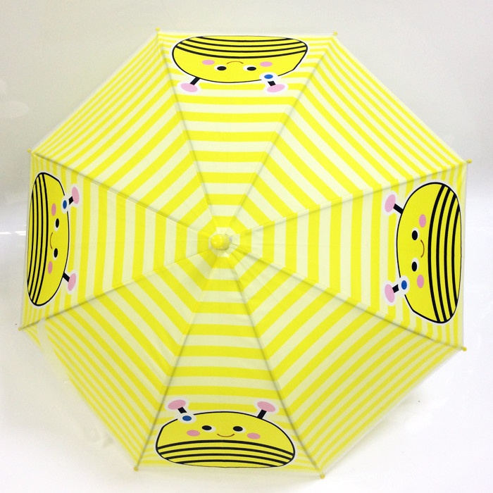 Cute Bee Compact Umbrella For Kids Chome Bọc khung tay cầm dâu tây Logo tùy chỉnh